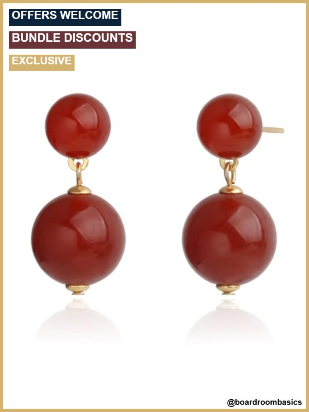 Handcrafted Chalcedony Round Bead Dangling Drop Earrings for Women